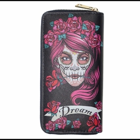 Skull Dreamer PU Leather Wallet Clutch Bag - Picture 5 of 5